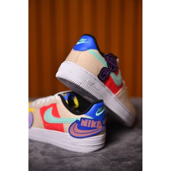 New! Size: 3 Kid |Nike Air Force 1 Low Multi-Color Velcro| DZ2807-100 RARE SIZE - Picture 16 of 16